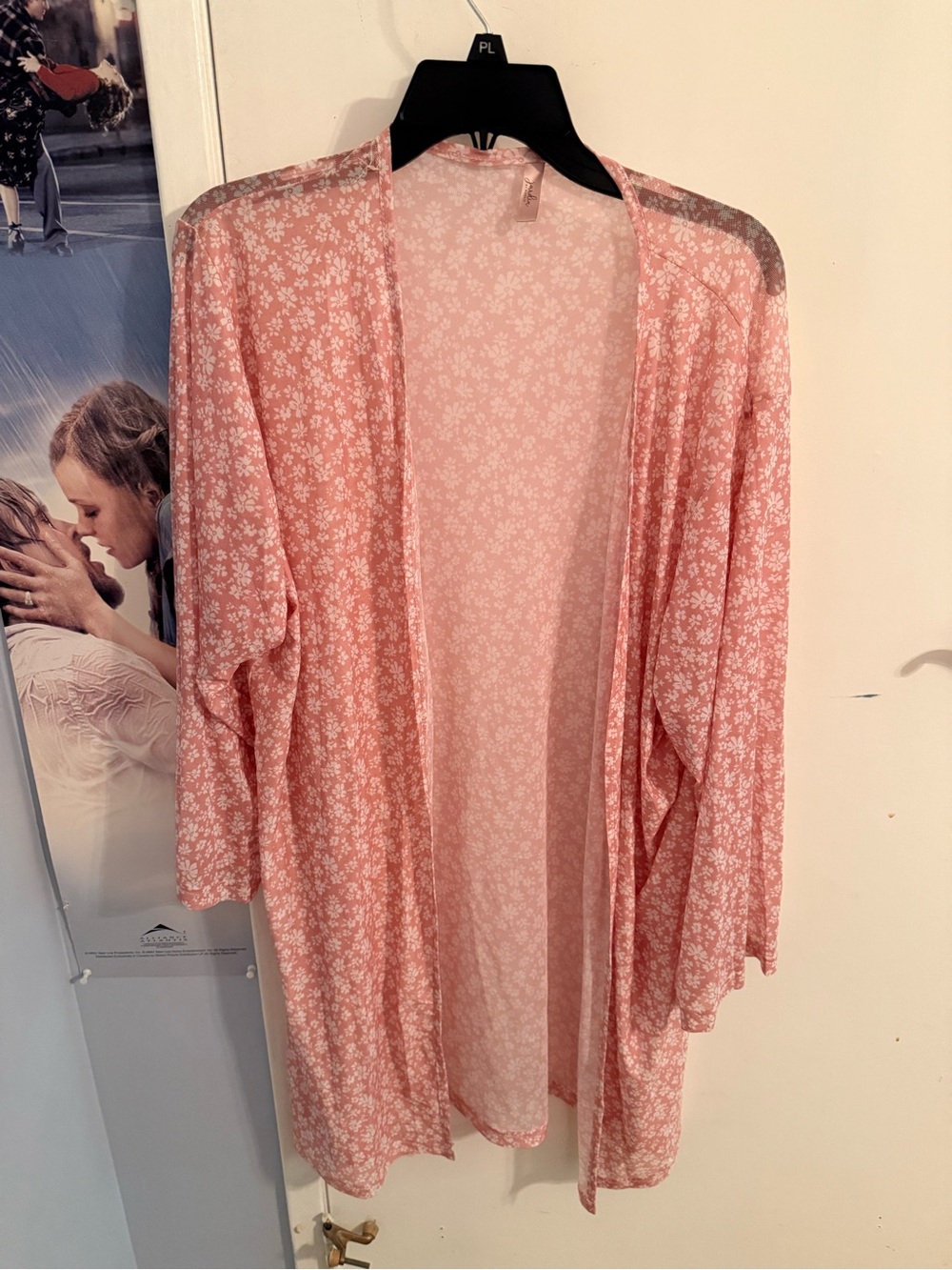 Light Pink Floral Kimono Robe - Women's Lounge Wrap